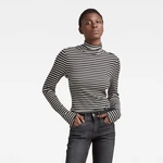 T-shirt - G-star Slim rib mock neck stripe ls multicolor