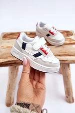 Classic children's sports shoes white and red Marlin