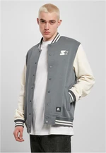 Starter College Fleece Jacket Heavy metal/pale white