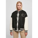 Women's Oversized Jacket Big U College Black/Light White