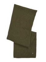 Tommy Hilfiger Scarf - ESSENTIAL FLAG KNITTED SCARF green