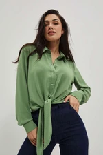 LADIES SHIRT L-KO-4011 OLIVE-GREEN