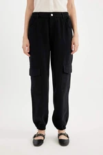 DEFACTO Coool Cargo Jogger Gabardine 100% Cotton Trousers