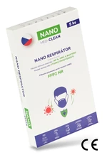 5x FFP2 respirátor NANO MED.CLEAN - B86/tělová f00027