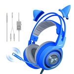 Somic G952S Blue Cute Gaming Headset 3.5mm Plug Wired Stereo Sound Headphone with Microphone for Computer PC Gamer Girls