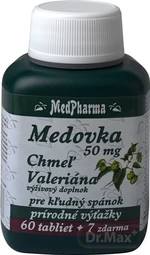 MedPharma MEDOVKA 50MG + CHMEĽ + VALERIÁNA