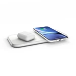 ZENS Aluminium Dual Wireless Charger 10W White