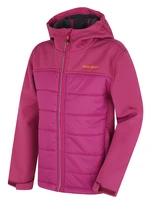 Husky Swany K 164-170, dark magenta Dětská softshell plněná bunda