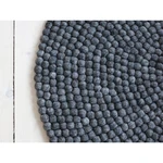 Antracitovosivý guľôčkový vlnený koberec Wooldot Ball Rugs, ⌀ 90 cm