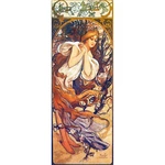 Reprodukcia obrazu Alfons Mucha - Spring, 80 x 30 cm