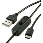 Renkforce  napájací kábel Raspberry Pi [1x USB 2.0 zástrčka A - 1x USB-C ™ zástrčka] 1.00 m čierna vr. vypínače