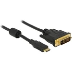 Delock HDMI / DVI káblový adaptér #####HDMI-Mini-C Stecker, #####DVI-D 24+1pol. Stecker 2.00 m čierna 83583 s feritovým