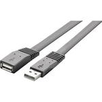 USB predlžovací kábel RENKFORCE 1x USB 2.0 zástrčka ⇔ 1x USB 2.0 zásuvka 2 m, čierna