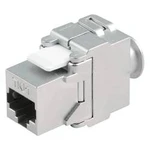 RJ45 síťový adaptér Bachmann 918.035 CAT 6, stříbrná