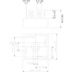 Můstek usměrňovací 1fázový Vishay 36MB120A, U(RRM) 1200 V, U(FM) 1,2 V, I(F) 35 A, D-34A