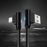 SUNTAIHO Data Cable 3A Double Elbow USB Type-C 2.1A Micro USB Charging Line Fast Charging For MI10 Note 9S S20 Oneplus 8
