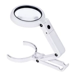 Handheld Portable Foldable Lamp Illuminated Magnifier 5X 11X Magnifying Table 8 LED Lights Loupe Magnifier Screen for Ne