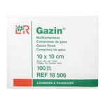 GAZIN Gáza hydrofilné skladaná  10 x 10 cm / 100 ks 8 vrst.