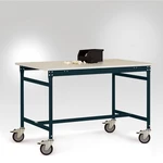 Manuflex LB4086.7016 ESD príručný stolík BASIS pojazdný s plastovou stolovou doskou v antracitovej farbe RAL 7016, š xhx