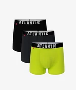 Men's Boxer Shorts ATLANTIC 3Pack - Black, Graphite, Lime