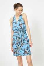 Koton Women's Blue Patterned Dress