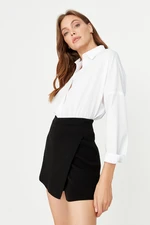 Trendyol Black Fitted Mini Shorts Knitwear Skirt