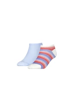 Tommy Hilfiger Socks - TH WOMEN SNEAKER 2P GRADIENT CHECK blue