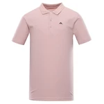 Light pink men's polo shirt NAX LOPAX