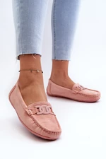 Women's fashionable suede loafers light pink Rabell