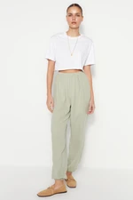 Trendyol Khaki Jogger Woven Muslin Woven Trousers