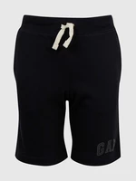 Black boys' shorts sweatpants with GAP logo