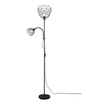 Czarna lampa stojąca z metalowym kloszem (wys. 180 cm) Haval – Trio