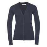 Navy blue women's pointed cardigan Russell