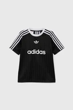 Dětské tričko adidas Originals černá barva, s potiskem