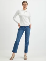 Creamy women's ribbed polo shirt ORSAY