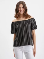 Black women's striped blouse ORSAY