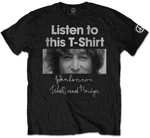 John Lennon Koszulka Listen Lady Black M