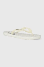 Žabky Calvin Klein Jeans BEACH SANDAL GLOSSY pánské, bílá barva, YM0YM00952