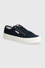 Tenisky Tommy Jeans TJM LACE UP CANVAS COLOR pánské, tmavomodrá barva, EM0EM01365