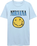 Nirvana Tričko Xerox Smiley Blue Light Blue 2XL