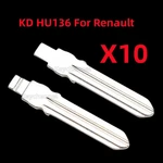 10pcs Metal Car Key Blade HU136TE KD VVDI Universal Key Blank Flip Key for Xhorse KEYDIY JMD Remote for Renault Dacia Nissan