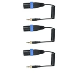 3X Saramonic Locking Type 3.5Mm To 3.5Mm TRS To XLR Male Microphone Output Universal Audio Cable For Wireless Receivers