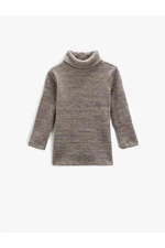 Koton Turtleneck T-Shirt with Long Sleeves, Soft texture and a loose fit.