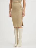 Light brown women's pencil skirt Guess Edna