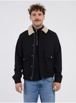 Men's black jacket with wool blend Jack & Jones Johnson Tom