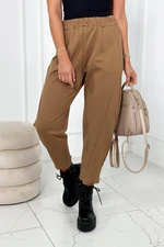 Viscose pants camel