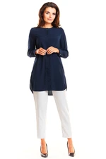 Awama Woman's Shirt A236 Navy Blue