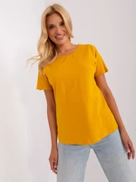 Dark yellow cotton blouse