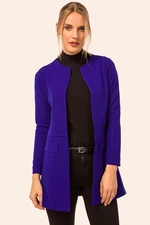 armonika Women's Saxtail Long Jacket with a Stitched Waist