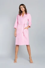 Kalia bathrobe with 3/4 sleeves - pink